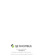 Предварительный просмотр 22 страницы SJE Rhombus IFS Operation Manual