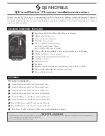 SJE Rhombus Level Monitor Installation Instructions Manual предпросмотр