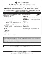 SJE Rhombus SIGNALMASTER Installation And Operating Instructions preview