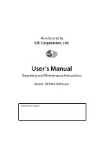 Preview for 2 page of SJE OPTIMA DM User Manual