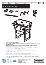 Preview for 4 page of Sjobergs HOBBY PLUS 850 Assembly Instructions