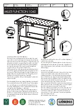 Preview for 2 page of Sjobergs MULTI FUNCTION 1060 Assembly Instructions