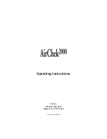 Preview for 1 page of SKC AirChek2000 Operating Instructions Manual