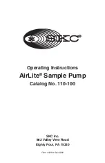 Preview for 1 page of SKC AirLite 110-100 Operating Instructions Manual