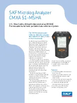 Предварительный просмотр 1 страницы SKF CMXA 51-MSHA Manual