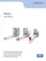 Preview for 1 page of SKF Matrix MAX1 Installation, Operation And Maintenance Manual