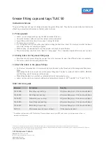 SKF TLAC 50 Series Instructions For Use Manual предпросмотр