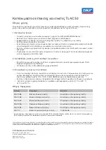 Предварительный просмотр 8 страницы SKF TLAC 50 Series Instructions For Use Manual