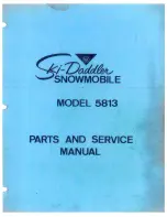 Preview for 1 page of Ski-Daddler 5813 Parts And Service Manual