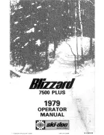 Preview for 1 page of Ski-Doo 1979 Blizzard 7500 Plus Operator'S Manual