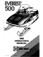Ski-Doo 1980 Everest 500 Operator'S Manual preview