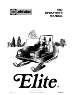 Ski-Doo 1982 Elite Operator'S Manual preview