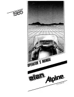 Ski-Doo Alpine 1985 Operator'S Manual preview