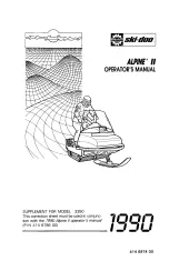 Предварительный просмотр 1 страницы Ski-Doo ALPINE II Operator'S Manual