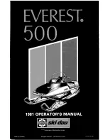 Ski-Doo EVEREST 500 1981 Operator'S Manual preview