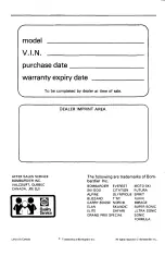 Preview for 2 page of Ski-Doo Formula MX 1985 Operator'S Manual