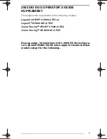 Preview for 3 page of Ski-Doo Legend SE 800 SDI 2003 Operator'S Manual Supplement