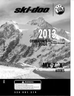 Ski-Doo MX Z X 600 RS Operator'S Manual preview