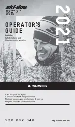 Preview for 1 page of Ski-Doo MXZ X 600 RS 2021 Operator'S Manual