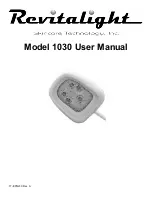 Skincare Technology Revitalight 1030 User Manual preview