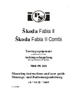 Preview for 1 page of Skoda FABIA II TMB PS 035 Mounting And User Instructions