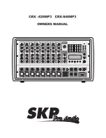 Preview for 1 page of SKP Pro Audio CRX-626MP3 Owner'S Manual