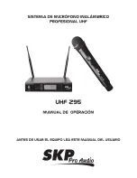 Предварительный просмотр 12 страницы SKP Pro Audio UHF 295 Owner'S Manual