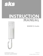 Предварительный просмотр 9 страницы sks BSH2012 Audio Instruction Manual