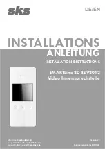 sks SMARTLine 2D BSV2012 Installation Instructions Manual preview