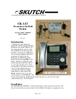 Preview for 1 page of SKUTCH CK-1A7 User Manual