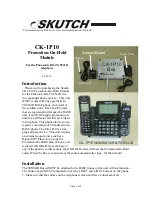 Preview for 1 page of SKUTCH CK-1P10 User Manual