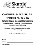 Skuttle Indoor Air Quality Products 190 Owner'S Manual предпросмотр