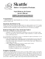 Skuttle Indoor Air Quality Products Air Cleaner Owner'S Manual preview