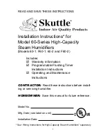 Skuttle 60-1 Installation Instructions Manual preview