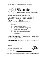 Preview for 1 page of Skuttle 60-1 Installation Instructions Manual