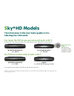 Preview for 3 page of Sky Sky+HD User Manual