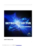 skybox S9 HD PVR User Manual preview