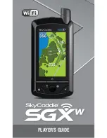 SkyCaddie SGXw Player'S Manual preview