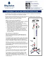 SkyJuice SkyHydrant Set Up And Operating Instructions предпросмотр