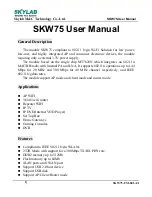 Skylab SKW75 User Manual предпросмотр