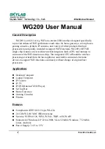 Skylab WG209 User Manual предпросмотр