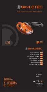 Предварительный просмотр 1 страницы SKYLOTEC D4 Instructions For Use Manual