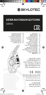 SKYLOTEC SIRIUS Instructions For Use Manual preview