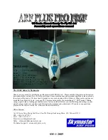 Предварительный просмотр 1 страницы Skymaster ARF PLUS PRO F86F Assembly And Operation Manual