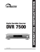 Skymaster DVR 7400 Operating Instructions Manual предпросмотр