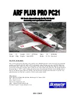 Предварительный просмотр 1 страницы Skymaster PC21 Arf Pro Assembly And Operation Manual