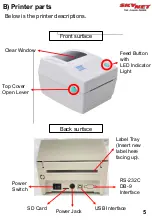 Предварительный просмотр 5 страницы Skynet XPRINTER XP-460B User Manual