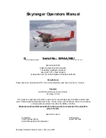 Skyranger BMAA Operator'S Manual preview