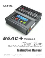 Предварительный просмотр 1 страницы Skyrc B6AC+ DUAL POWER Instruction Manual