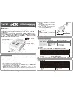 Preview for 1 page of Skyrc e430 Instruction Manual